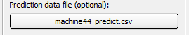 Machine Learning prediction data file